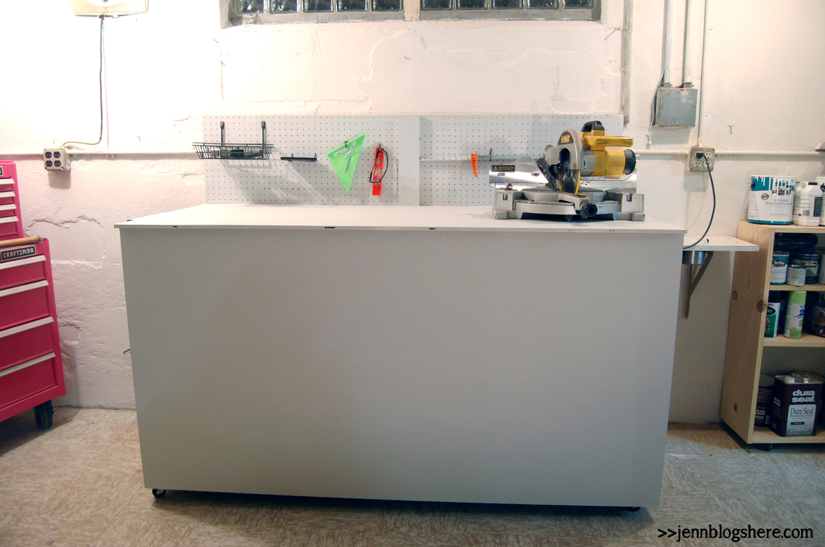 Tall Workbench with Wood Storage Ana White